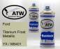Preview: Ford, Titanium Frost Metallic, YX / M6401: 400ml Sprühdose + 400ml Klarlack - Set, von ATW Autoteile West.